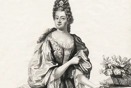Modekupfer (Bildausschnitt): Sophie Charlotte, Königin von Preußen (1668-1705).